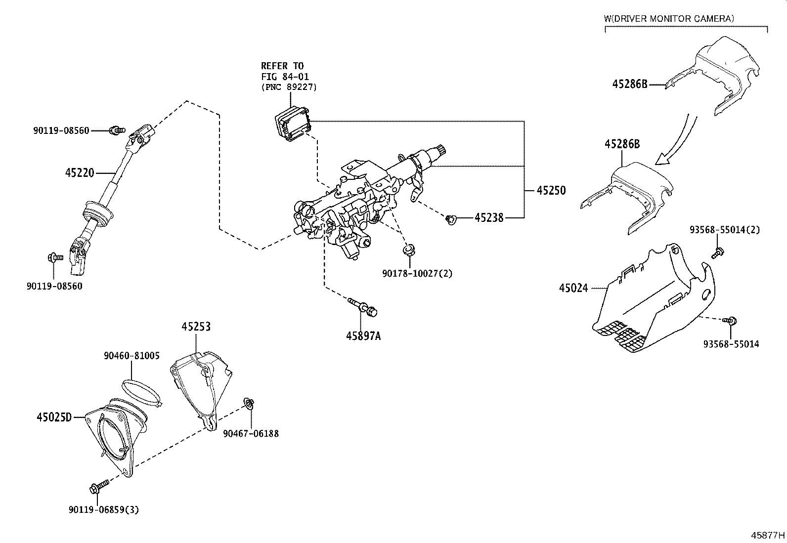 45250-33C70 COLUMN ASSY, STEERING product image