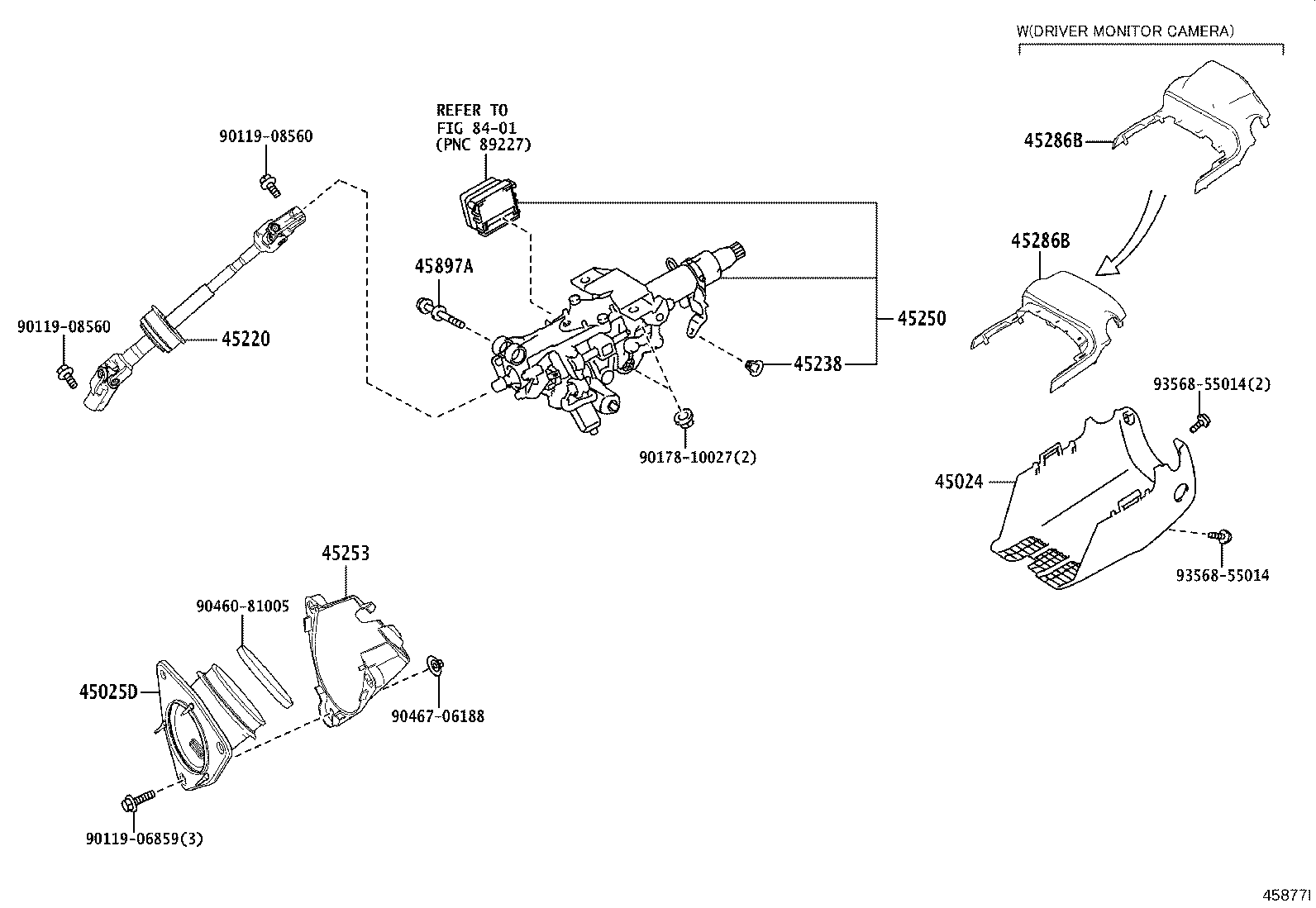 45250-33C70 COLUMN ASSY, STEERING product image