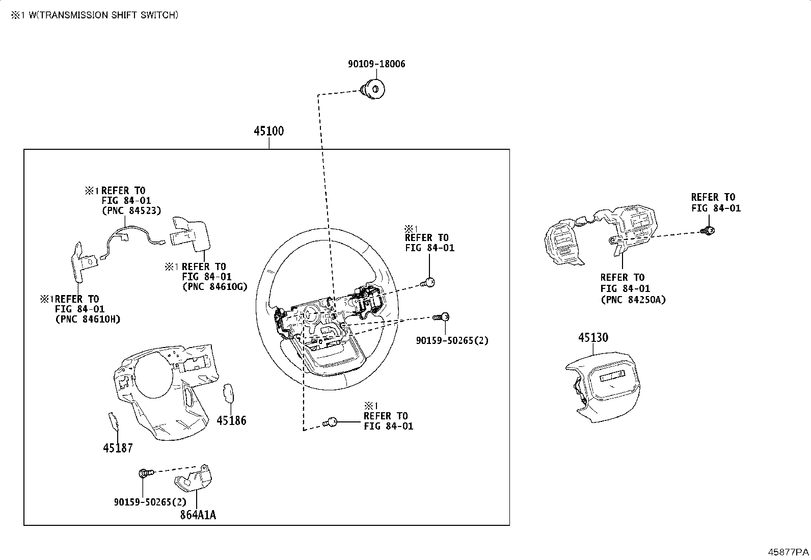 45130-60780-C0 BUTTON ASSY, HORN product image