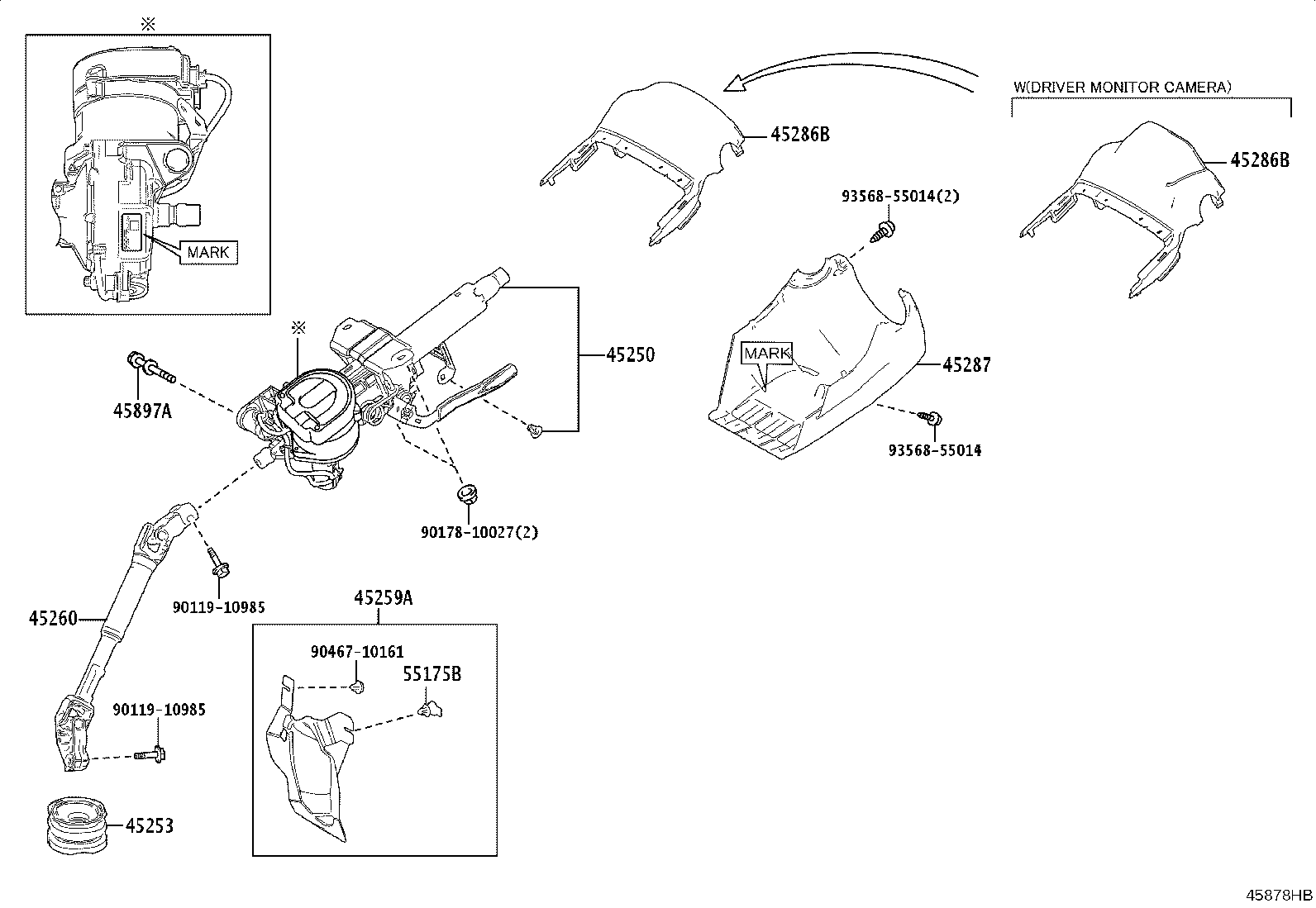 45250-52F40 COLUMN ASSY, STEERING product image