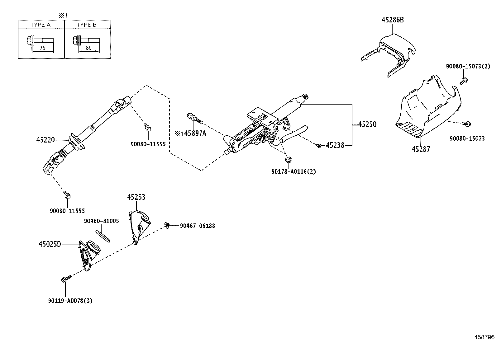 45253-08050 COVER, STEERING COLUMN HOLE product image