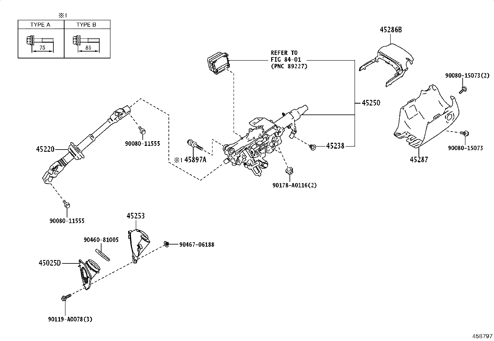 45253-08050 COVER, STEERING COLUMN HOLE product image