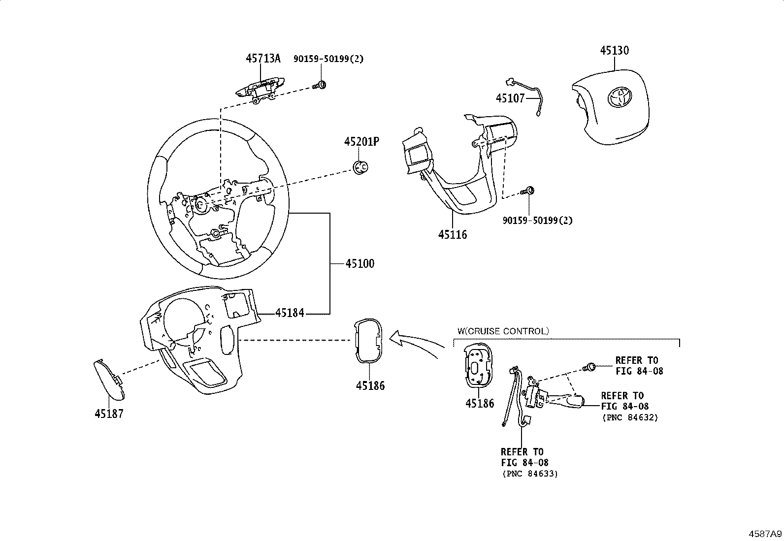 45116-60090 ORNAMENT, STEERING WHEEL, NO.1 product image