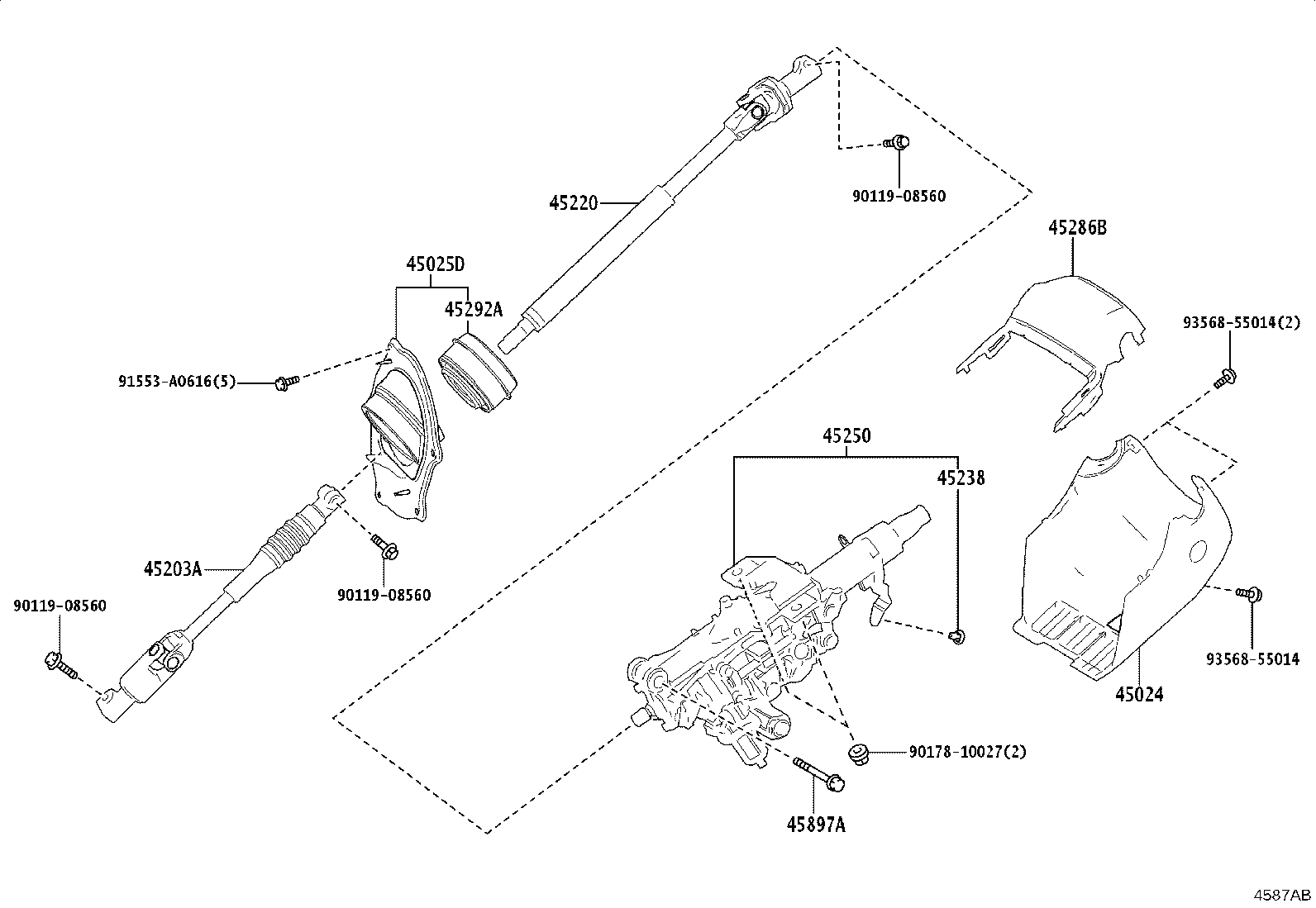 45220-35210 SHAFT ASSY, STEERING INTERMEDIATE product image