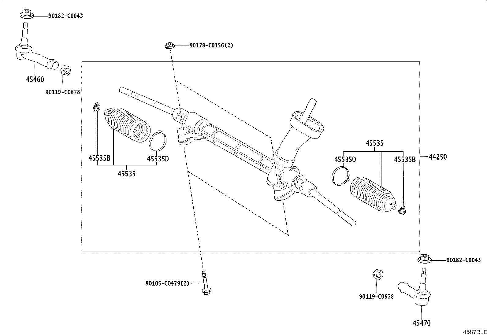 45220-YL010 GEAR ASSY, POWER STEERING(FOR RACK & PINION) product image