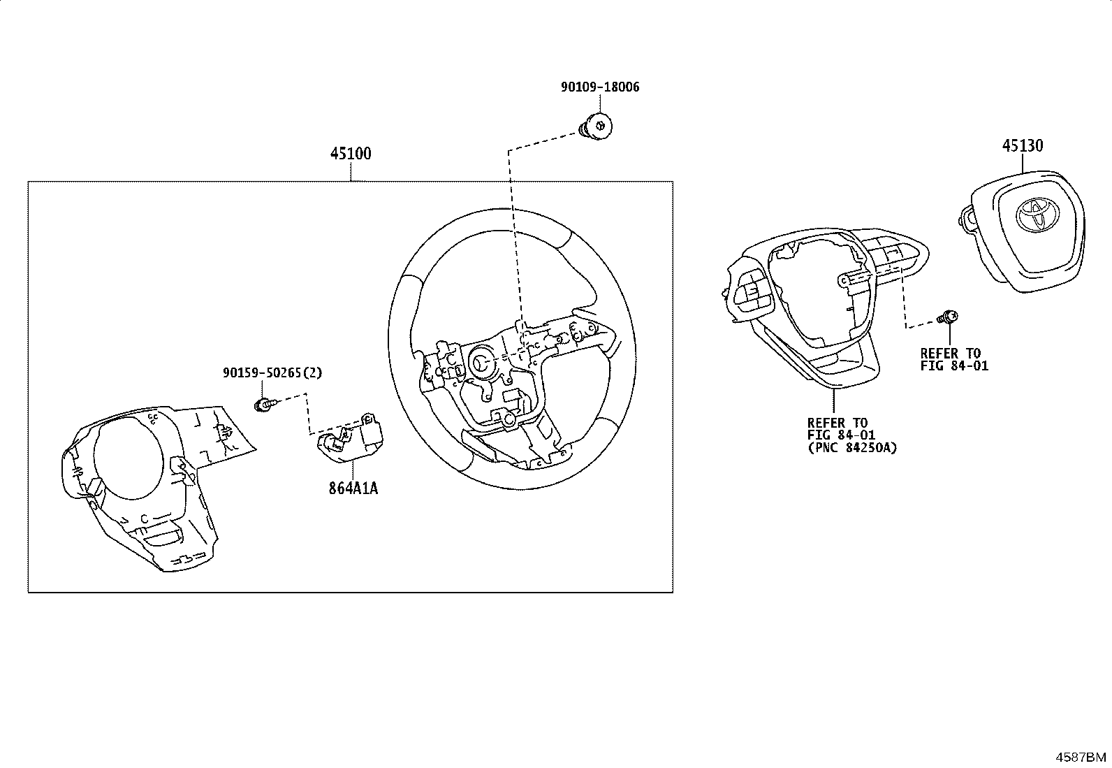 45100-28580-C1 WHEEL ASSY, STEERING product image