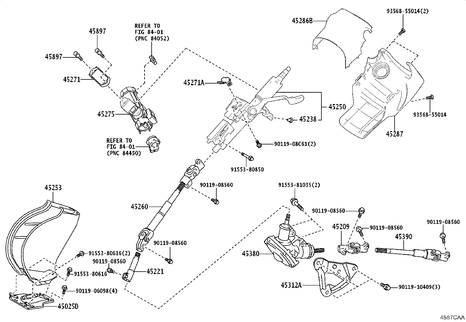 45280-26290 BRACKET, STEERING COLUMN, UPPER product image
