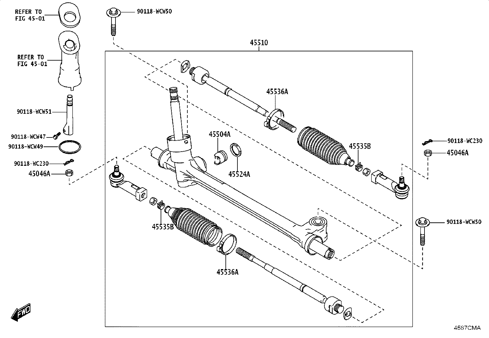 45510-WC027 GEAR ASSY, STEERING product image