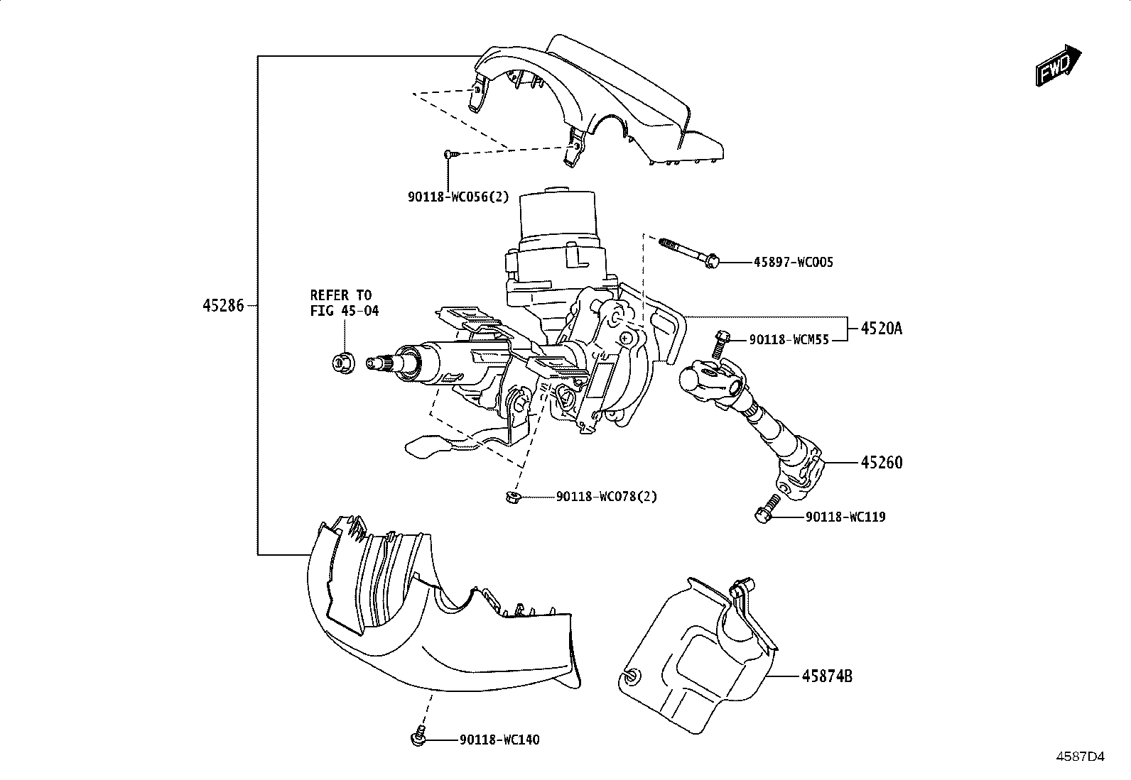 45260-WC005 SHAFT ASSY, STEERING INTERMEDIATE, NO.2 product image