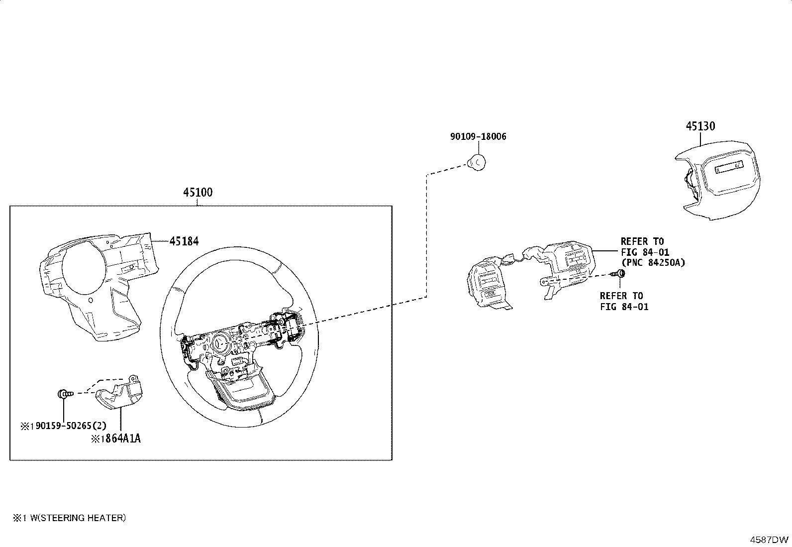 45100-0KU00-C0 WHEEL ASSY, STEERING product image