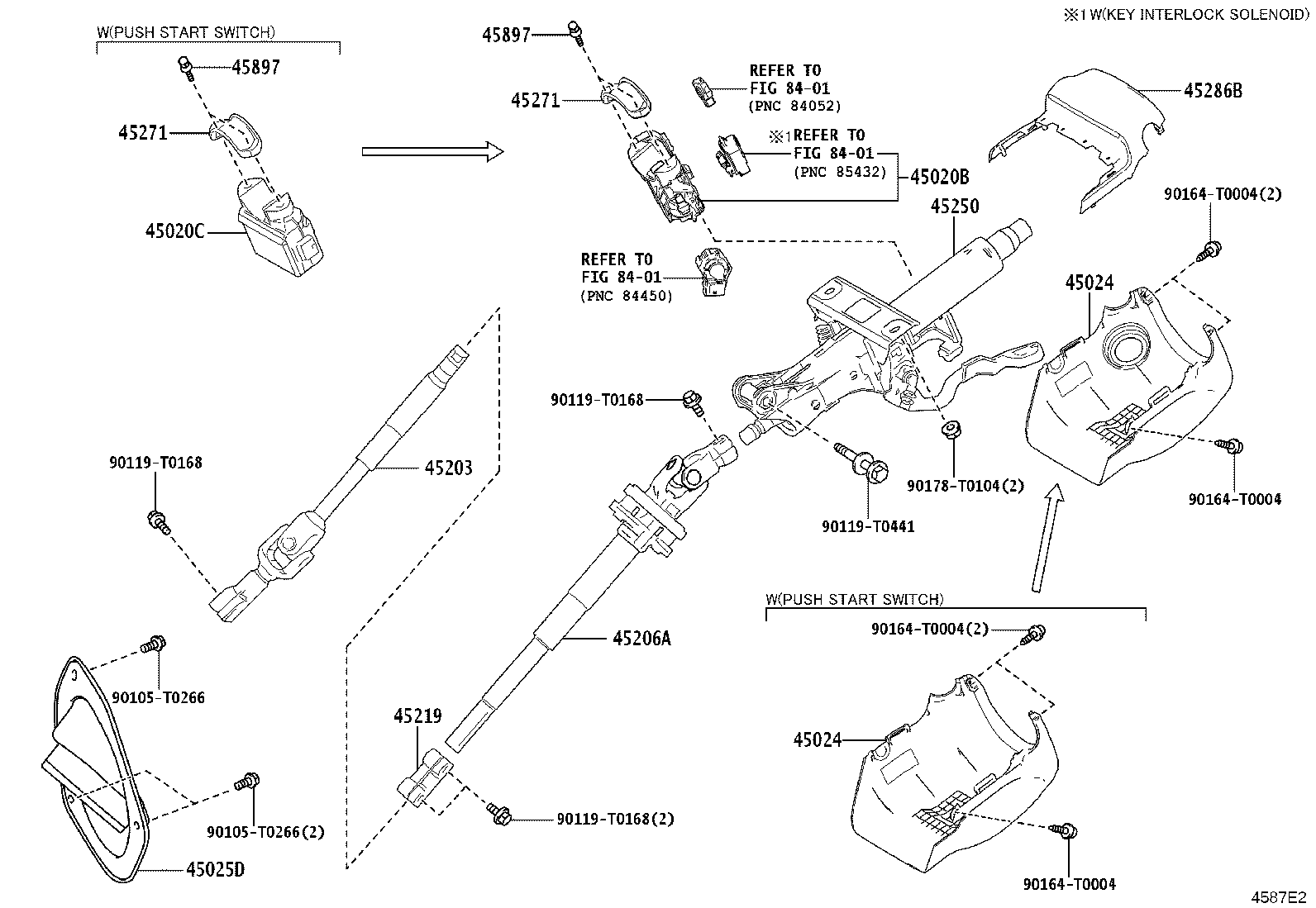 45025-KK080 COVER SUB-ASSY, STEERING COLUMN HOLE, NO.1 product image