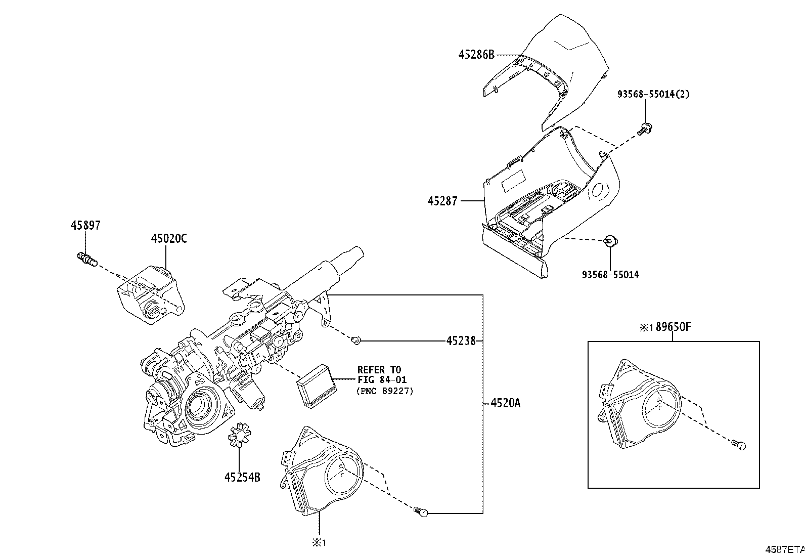 4520A-46031 COLUMN SUB-ASSY, ELECTRIC POWER STEERING product image