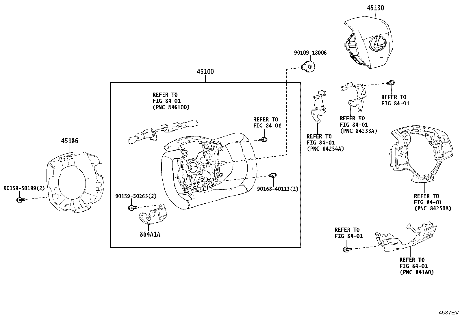 45130-78080-C0 BUTTON ASSY, HORN product image