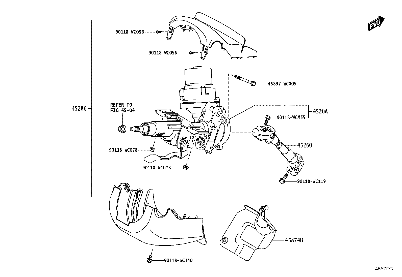 45260-WC005 SHAFT ASSY, STEERING INTERMEDIATE, NO.2 product image