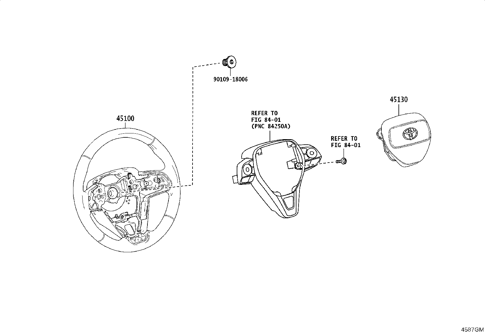 45100-0Z420-C2 WHEEL ASSY, STEERING product image