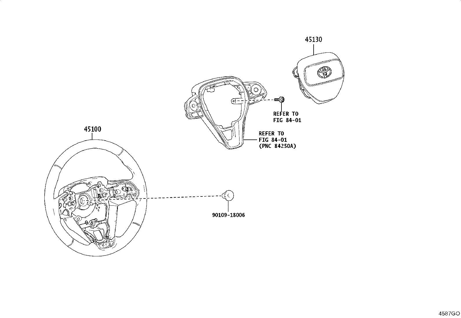 45130-0A030-C0 BUTTON ASSY, HORN product image