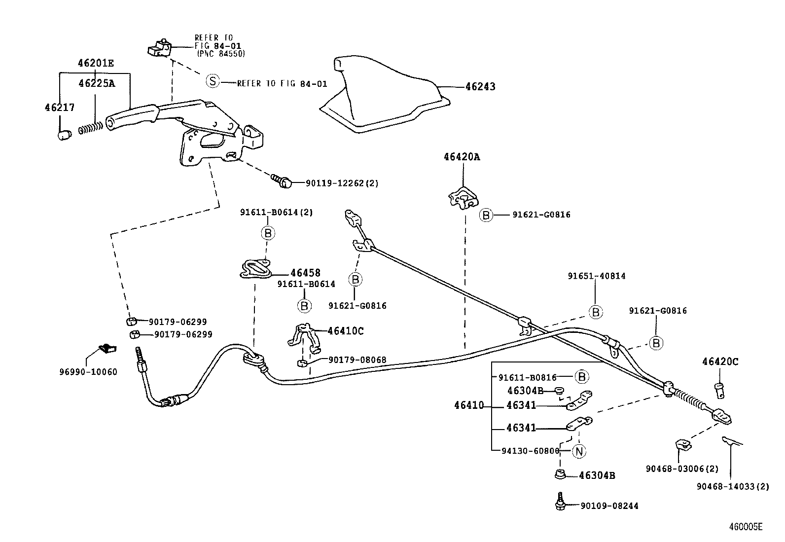 46243-60070-C0 COVER, PARKING BRAKE LEVER product image