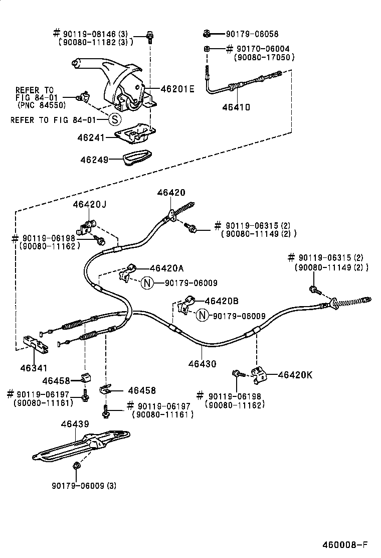 Toyota 46341-AA010 EQUALIZER, PARKING BRAKE