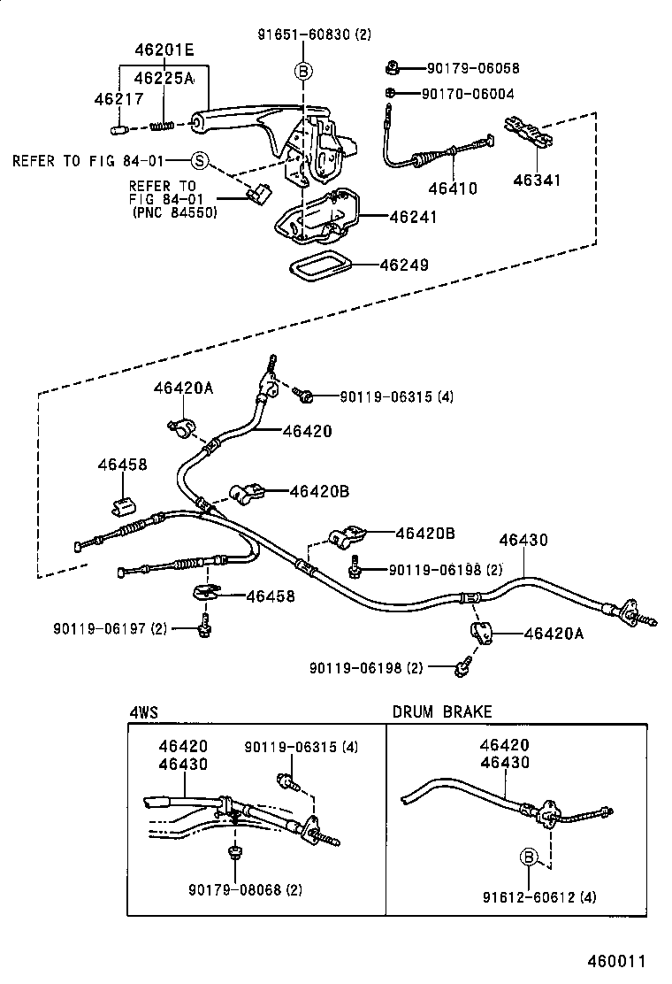 46503-20021 PLATE SUB-ASSY, PARKING BRAKE, RH product image
