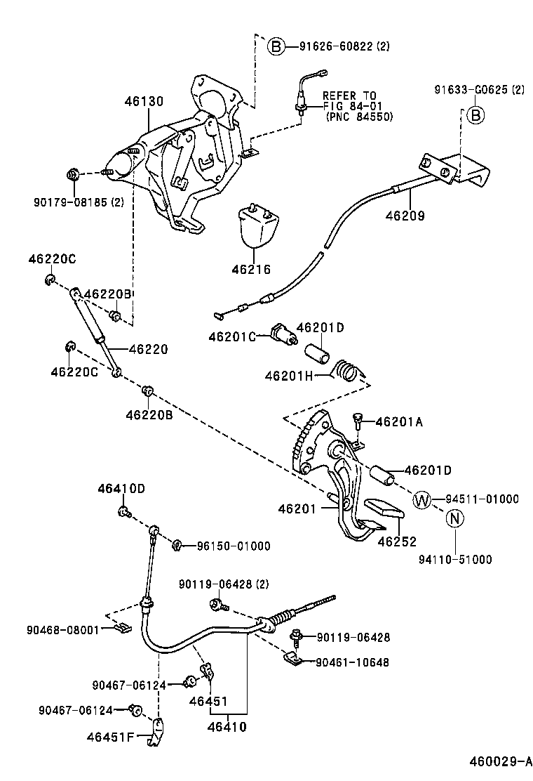 46451-22090 BRACKET, CABLE SUPPORT product image