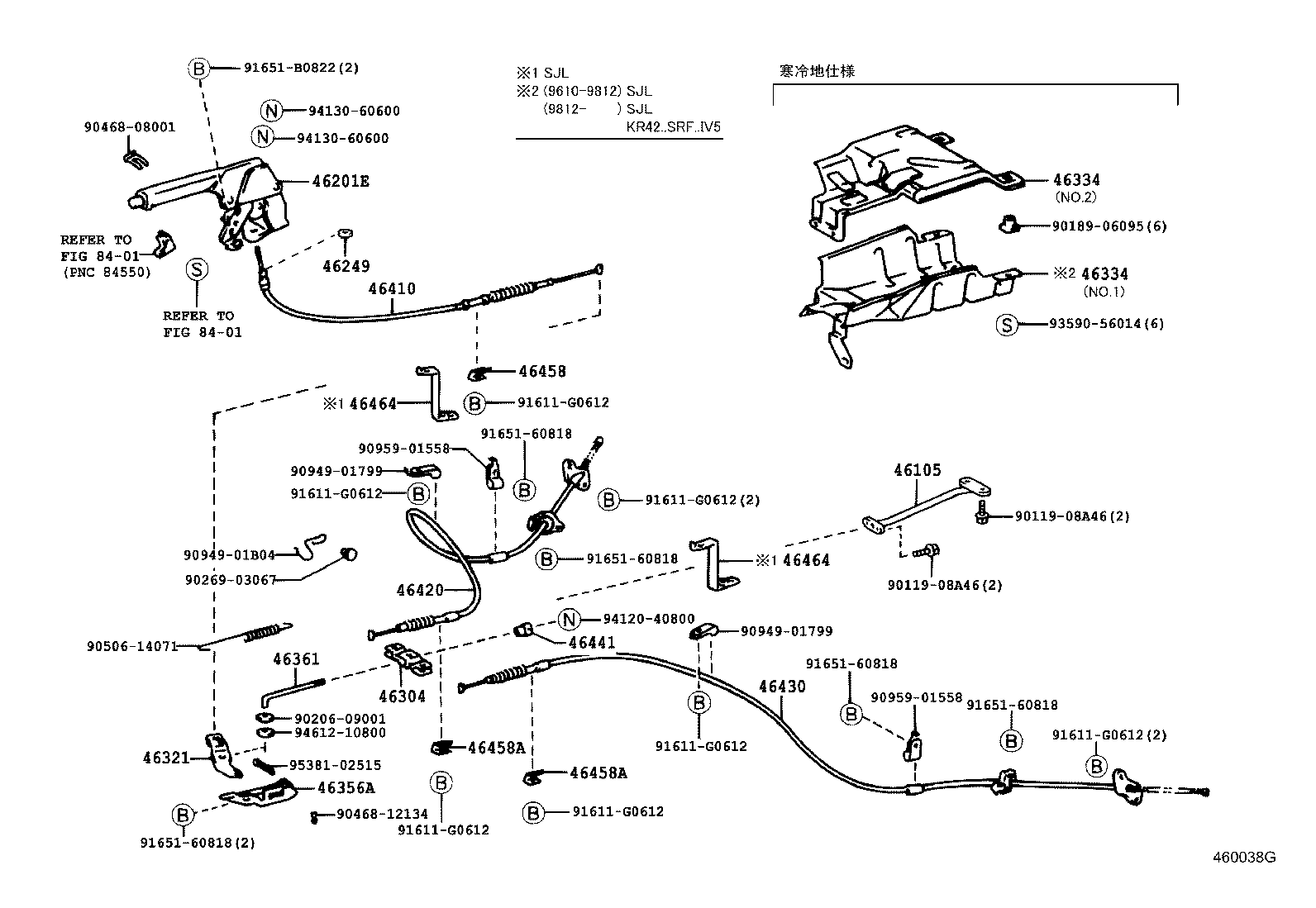 46464-28050 PLATE, CABLE CLAMP SUPPORT product image