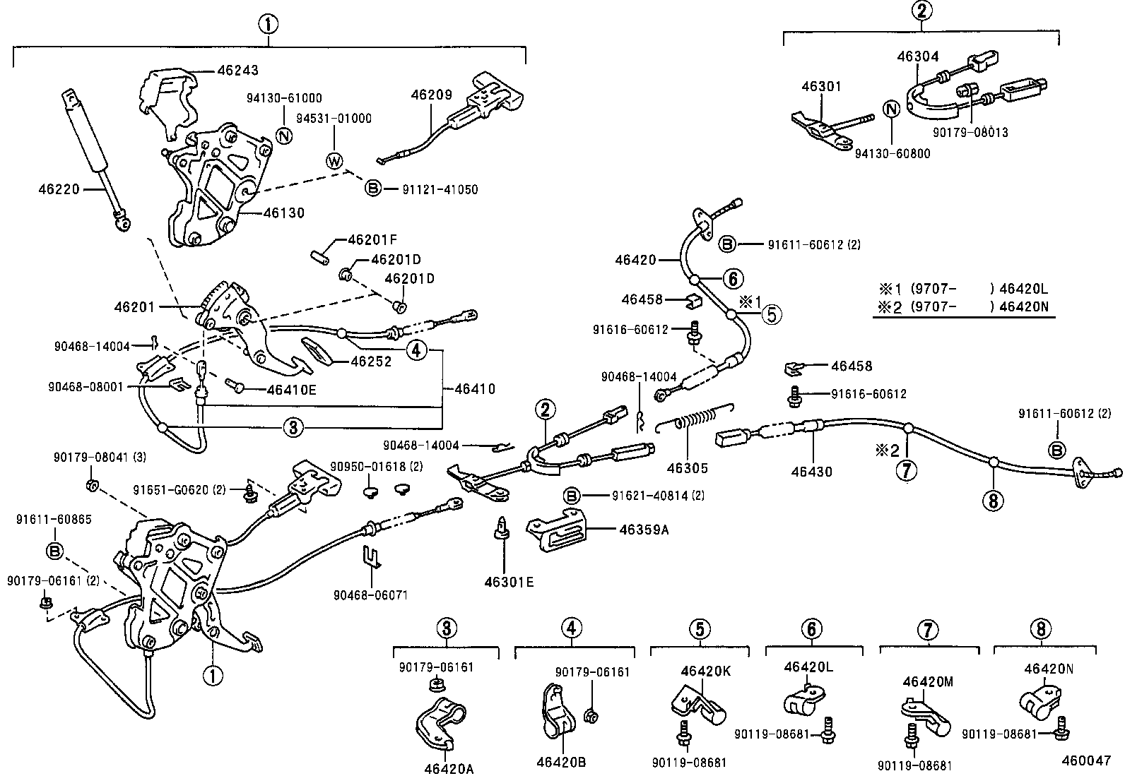 46130-50030 BRACKET ASSY, PARKING BRAKE PEDAL product image