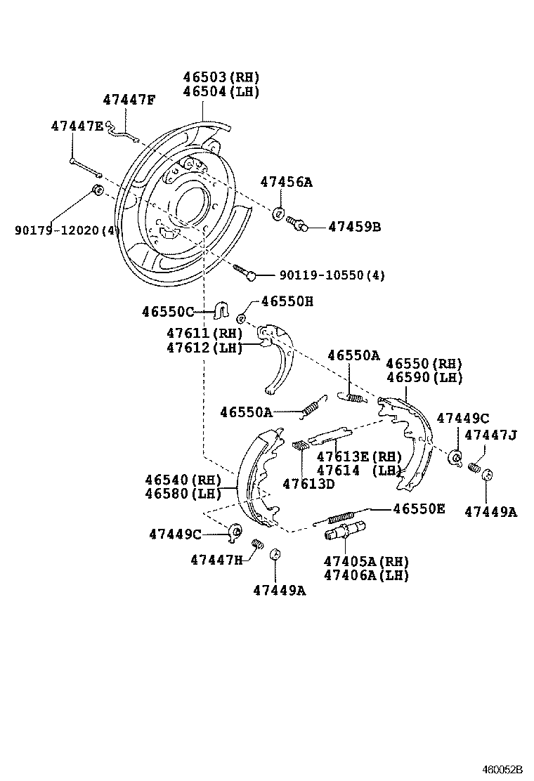 46420-26480 CABLE ASSY, PARKING BRAKE, NO.2 product image