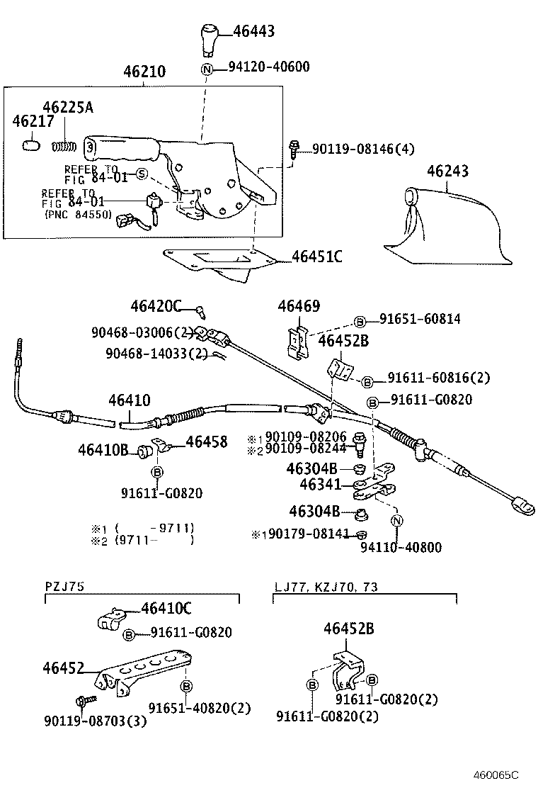 46504-60020 PLATE SUB-ASSY, PARKING BRAKE, LH product image