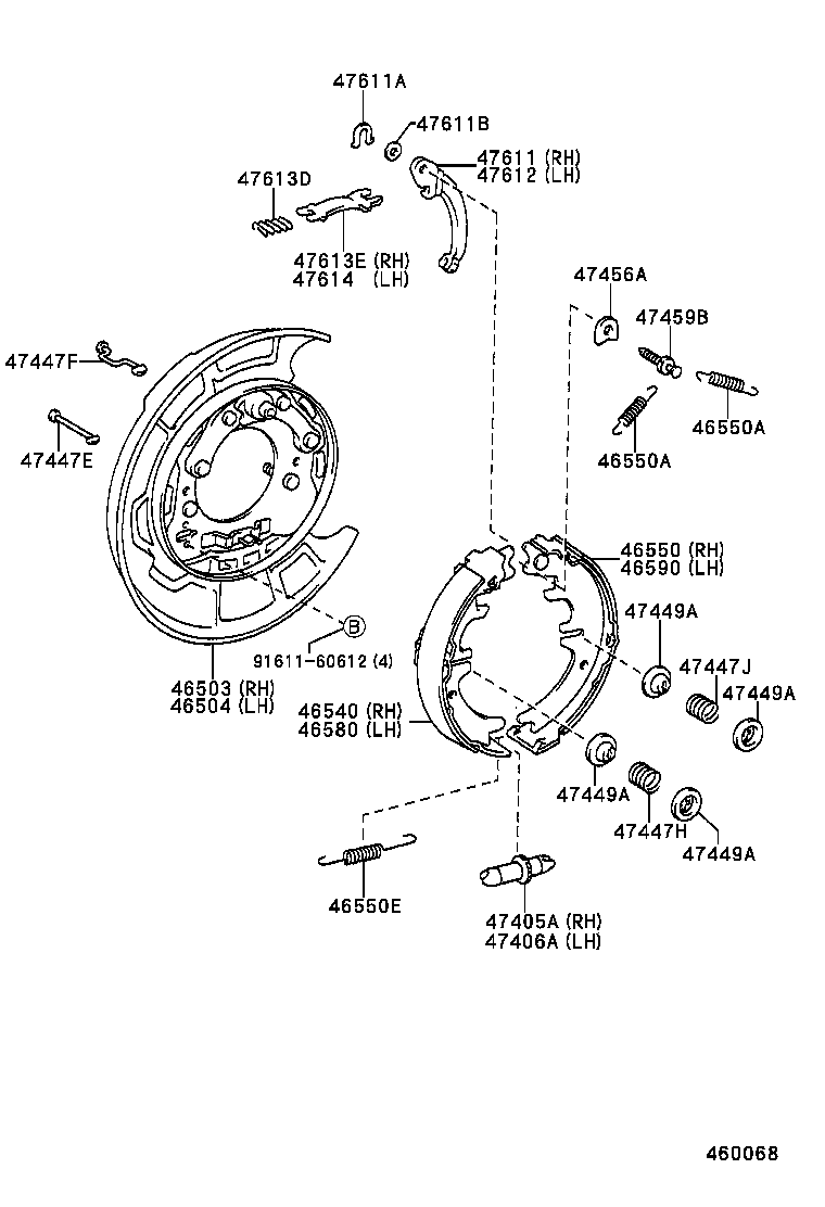 46201-14290-C1 LEVER SUB-ASSY, PARKING BRAKE product image