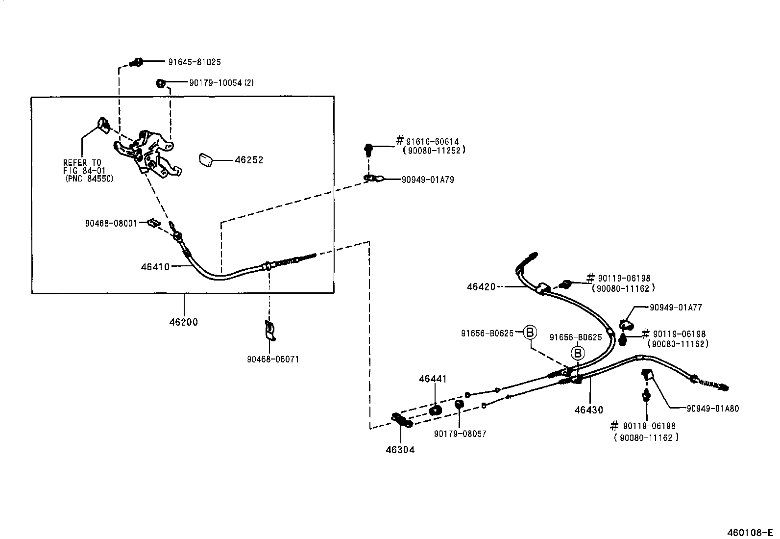Toyota 46441-35020 NUT, WIRE ADJUSTING, NO.1