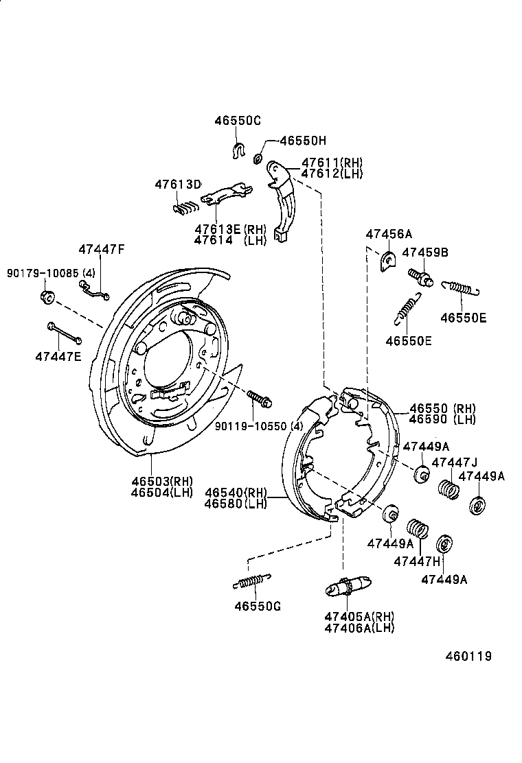 46130-50030 BRACKET ASSY, PARKING BRAKE PEDAL product image