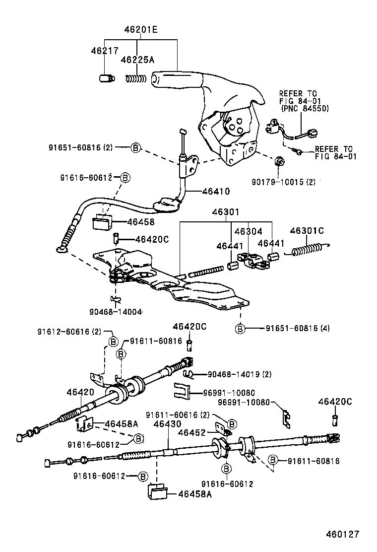 46320-17020 LEVER SUB-ASSY, PARKING BRAKE INTERMEDIATE product image