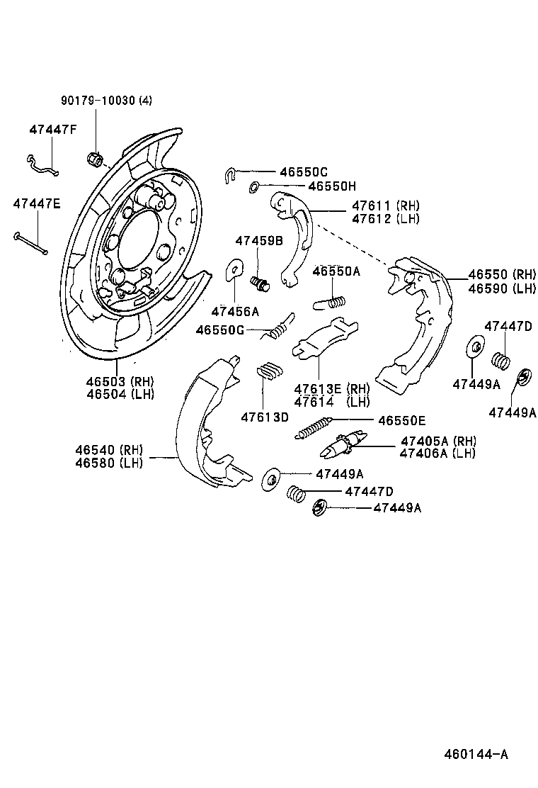 46503-20041 PLATE SUB-ASSY, PARKING BRAKE, RH product image