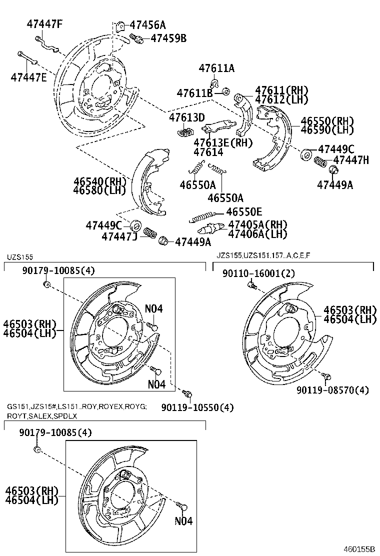 46410-30680 CABLE ASSY, PARKING BRAKE, NO.1 product image