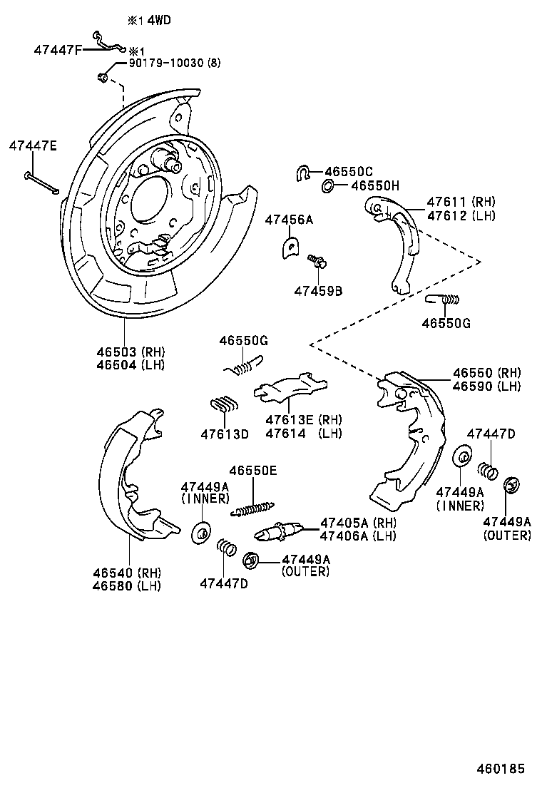 46420-48010 CABLE ASSY, PARKING BRAKE, NO.2 product image