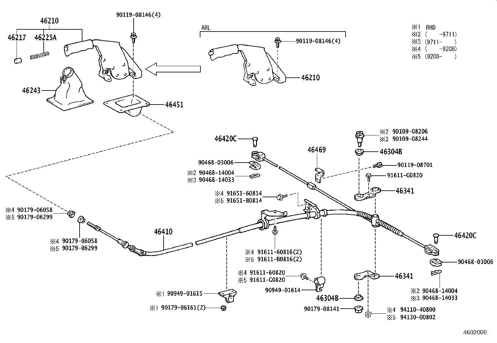 46504-60070 PLATE SUB-ASSY, PARKING BRAKE, LH product image