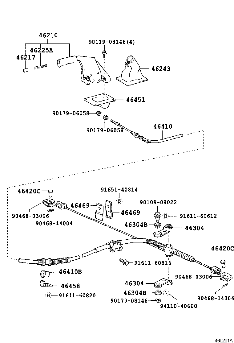 46504-60070 PLATE SUB-ASSY, PARKING BRAKE, LH product image