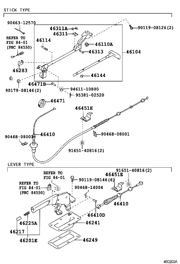 46209-30071 CABLE SUB-ASSY, PARKING BRAKE RELEASE product image