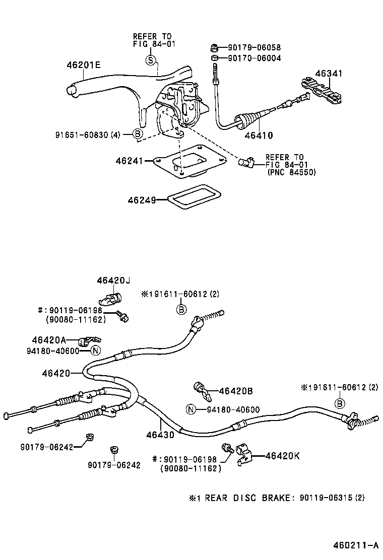 46201-20230-J0 LEVER SUB-ASSY, PARKING BRAKE product image