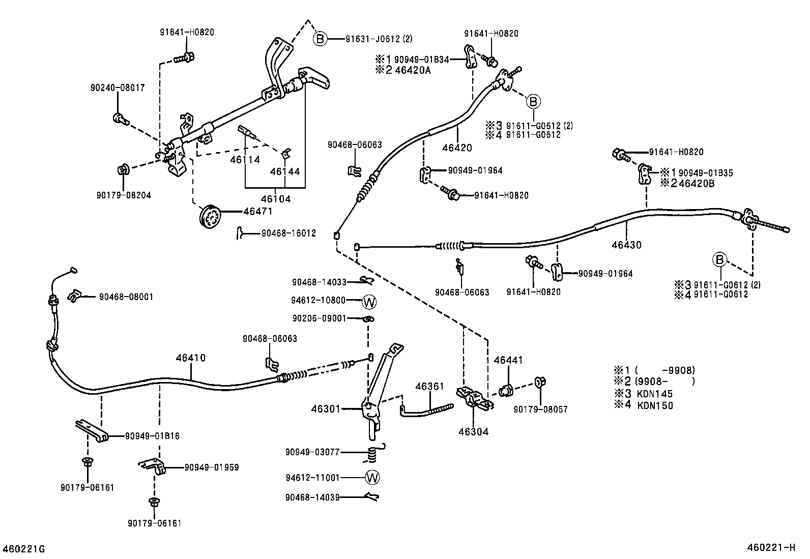 46301-04010 LEVER SUB-ASSY, PARKING BRAKE INTERMEDIATE product image