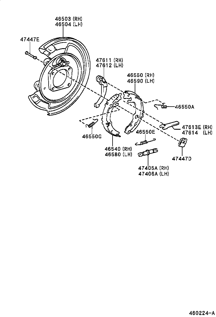 46430-32280 CABLE ASSY, PARKING BRAKE, NO.3 product image