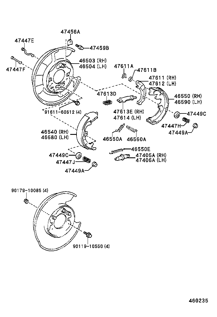 46410-53010 CABLE ASSY, PARKING BRAKE, NO.1 product image