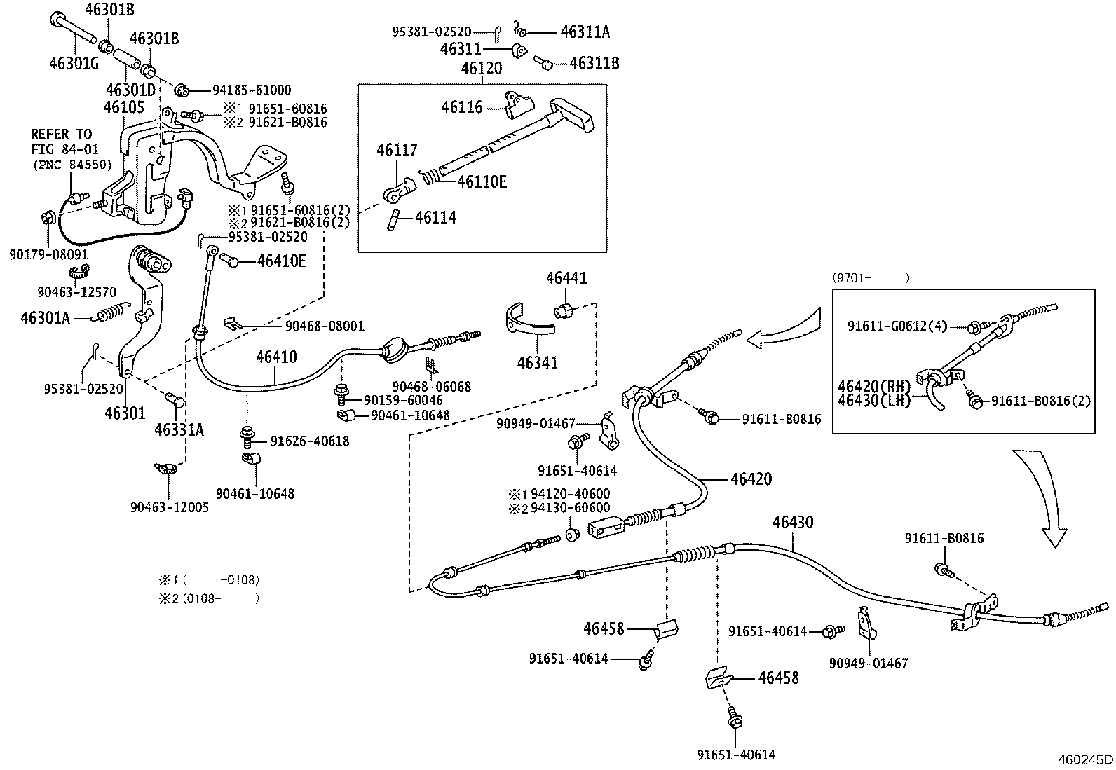 46430-43010 CABLE ASSY, PARKING BRAKE, NO.3 product image