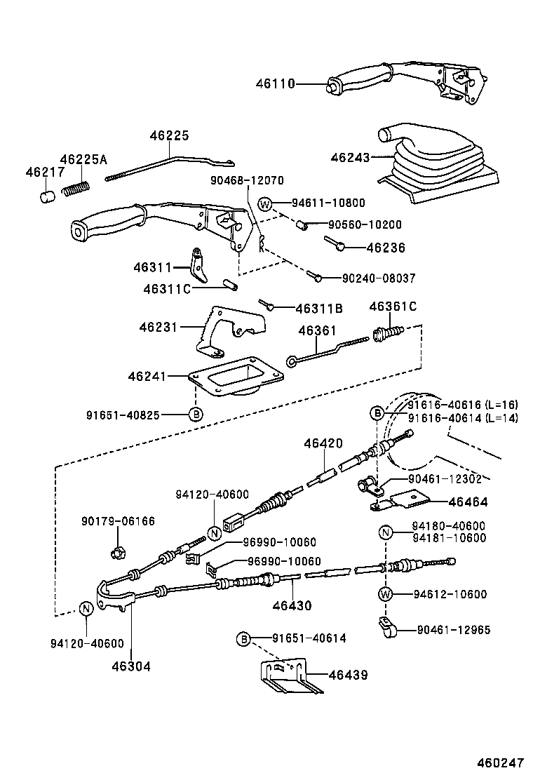 46265-20010 GUIDE, PARKING BRAKE RELEASE ROD product image