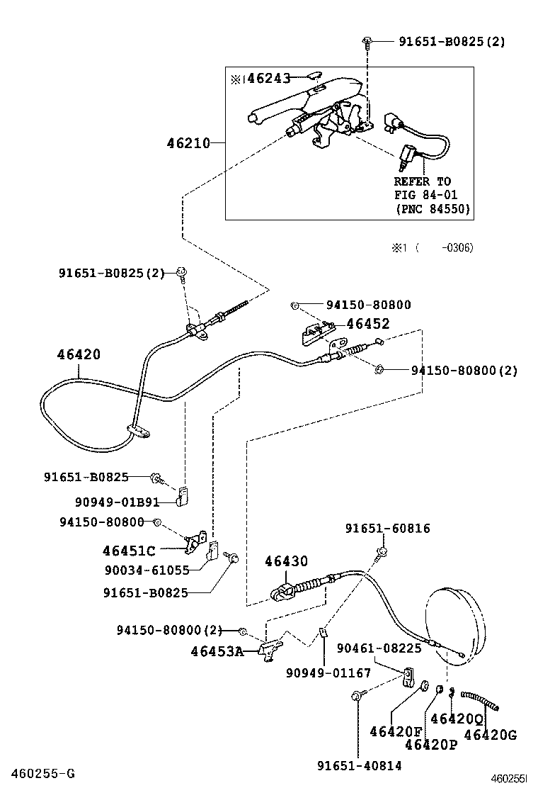 46430-37340 CABLE ASSY, PARKING BRAKE, NO.3 product image