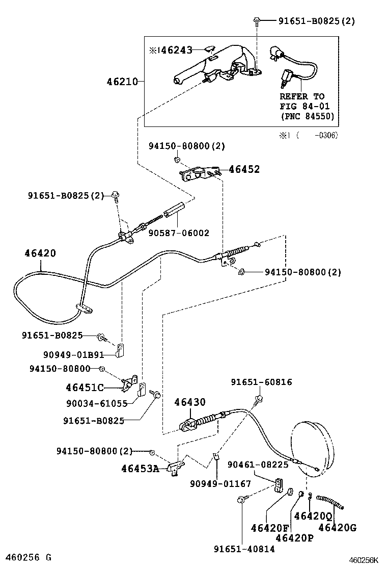 46430-37340 CABLE ASSY, PARKING BRAKE, NO.3 product image