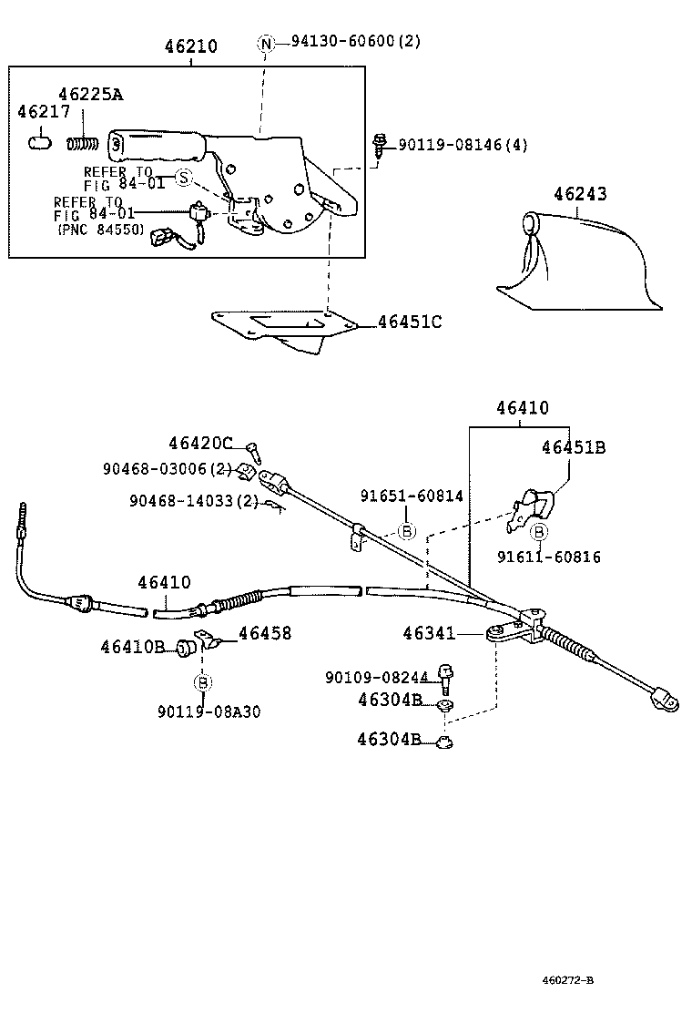 46504-60020 PLATE SUB-ASSY, PARKING BRAKE, LH product image