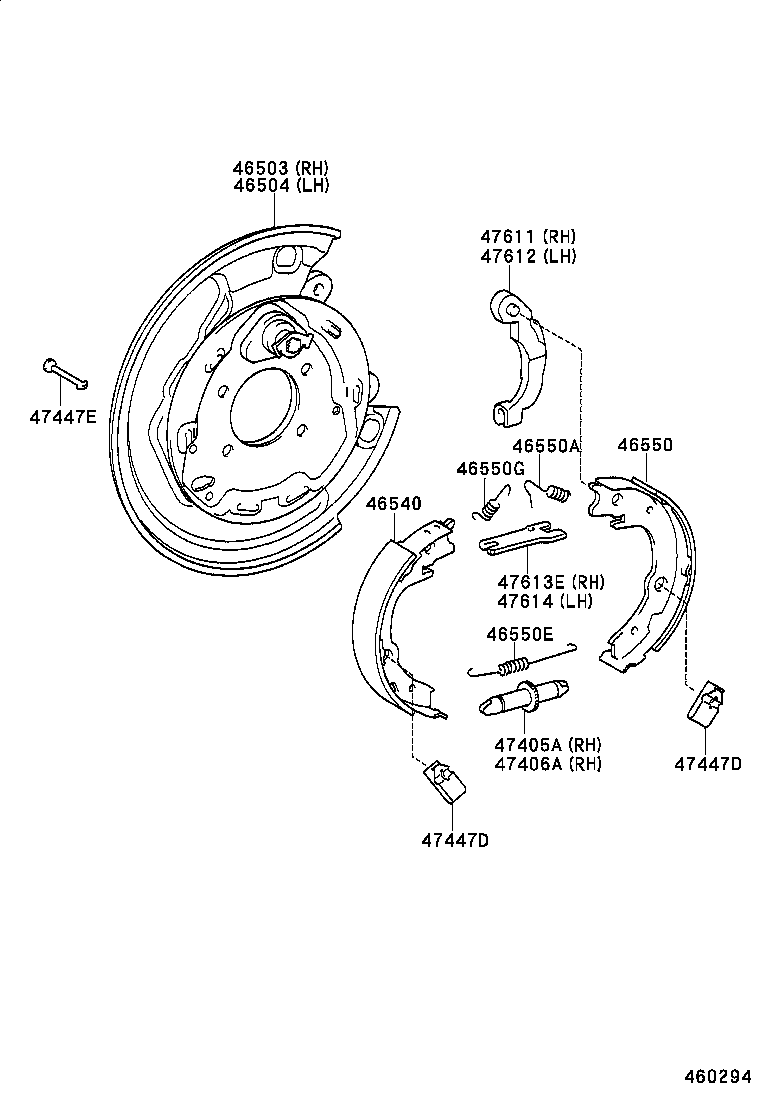 46210-52020 PEDAL SUB-ASSY, PARKING BRAKE product image