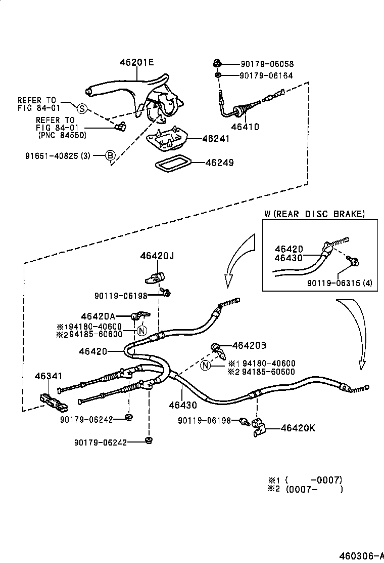 46430-20600 CABLE ASSY, PARKING BRAKE, NO.3 product image