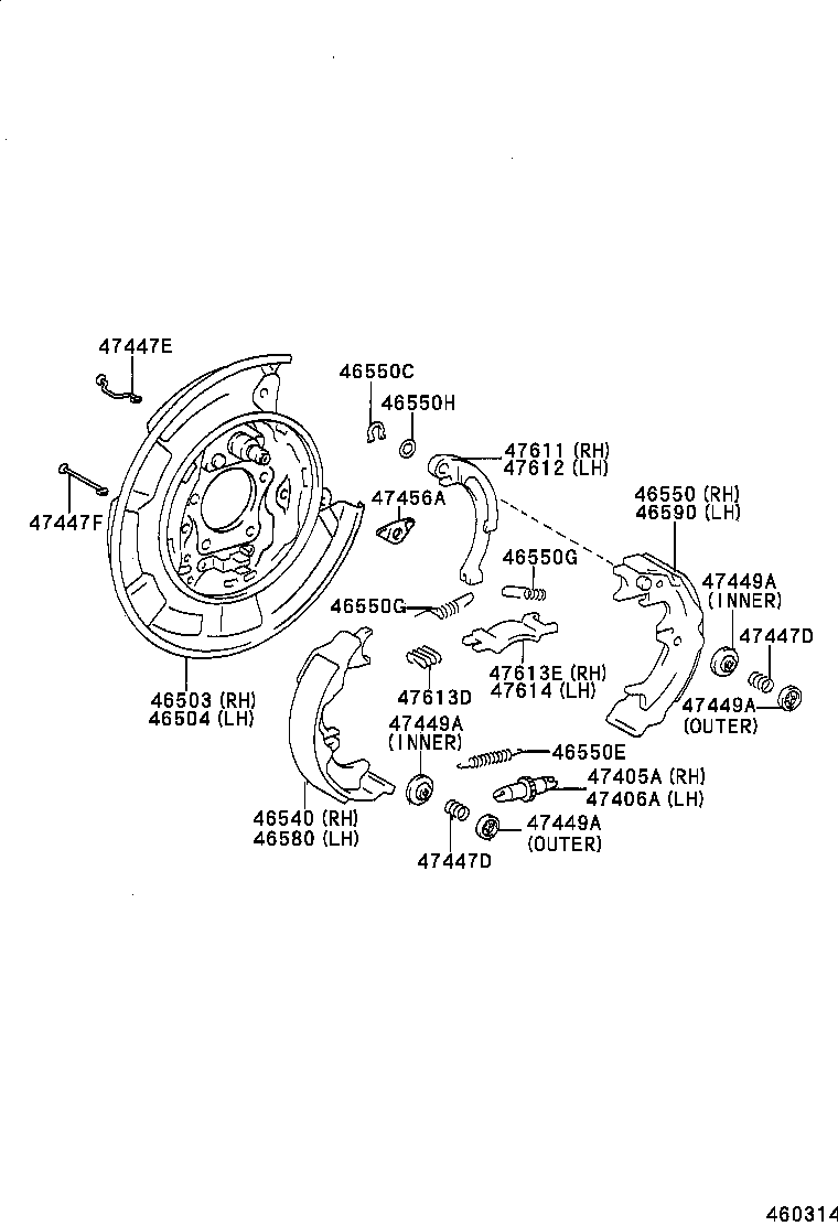 46410-41010 CABLE ASSY, PARKING BRAKE, NO.1 product image